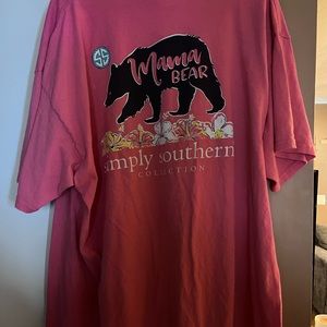 Simply Southern pink mama bear shirt. XXL. Worn once or twice.